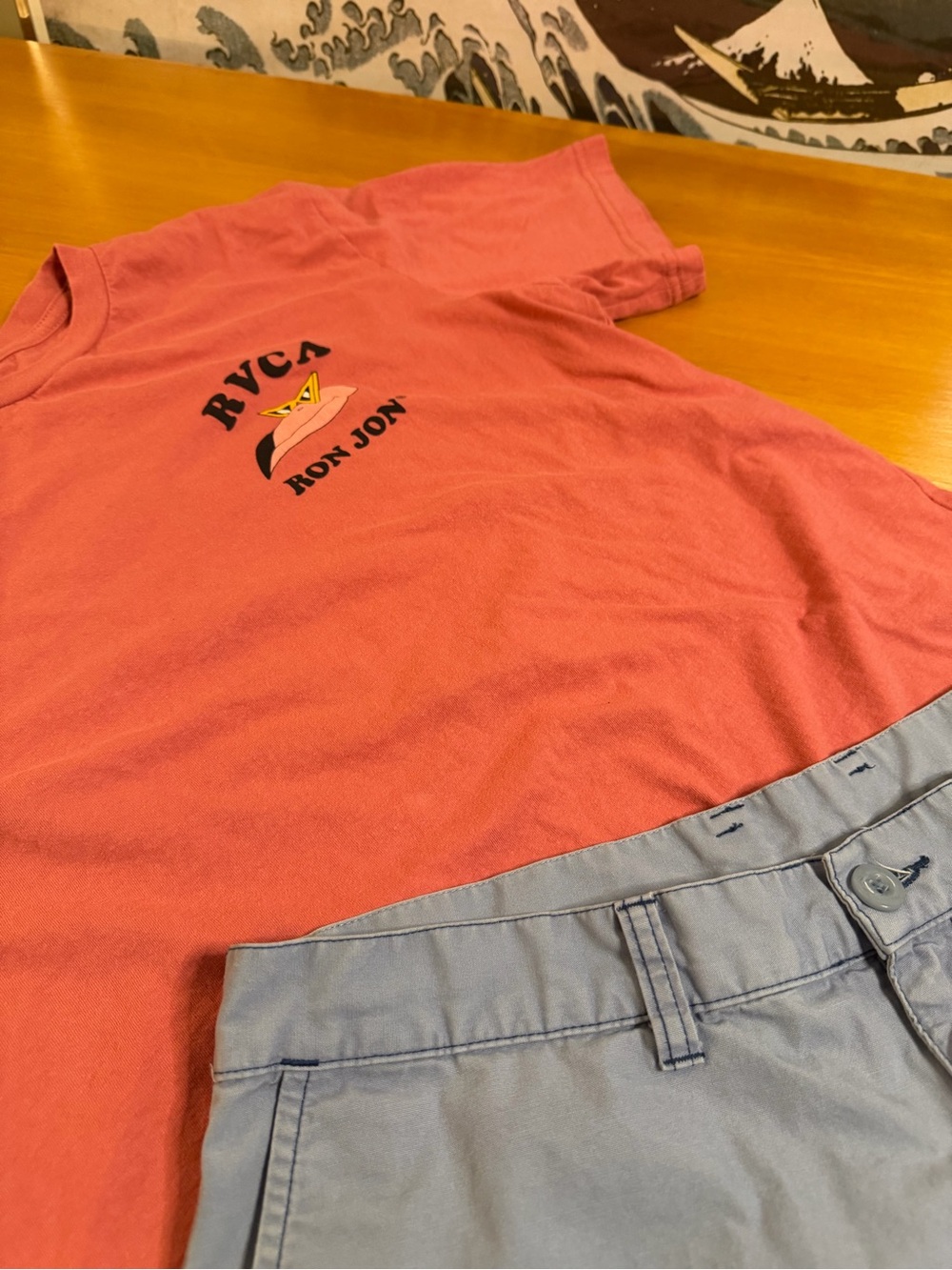 RVCA Coral Graphic Tee with Surf Logo